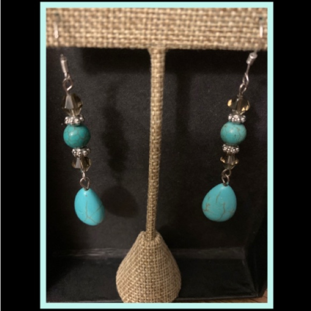 Sterling Silver & Swarovski Crystal Earrings - Picture 5 of 5